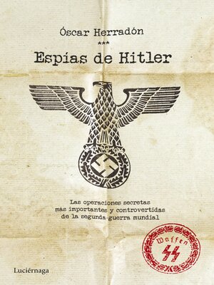 cover image of Espías de Hitler